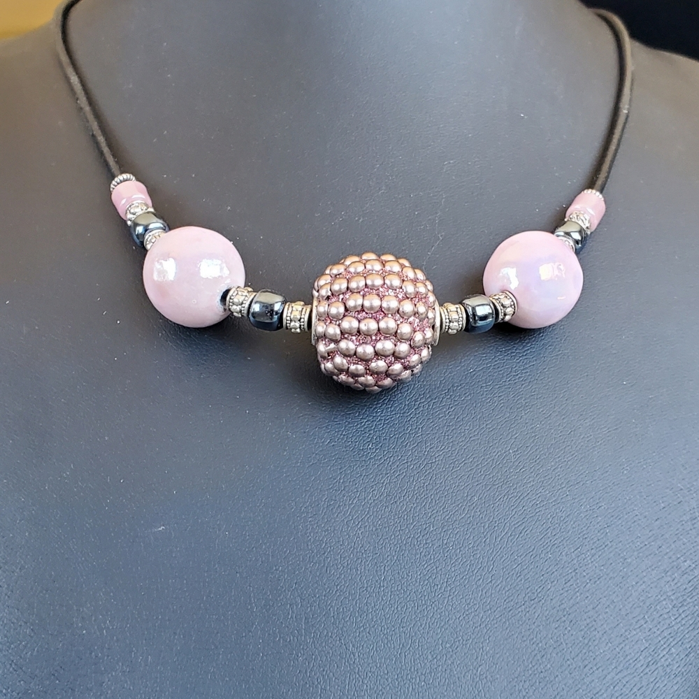 Bead statement necklace